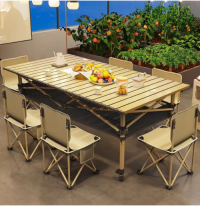 Beige Folding Long Table