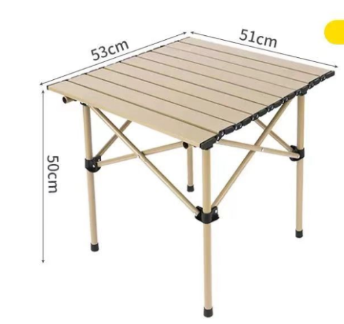 Beige Folding Square Table